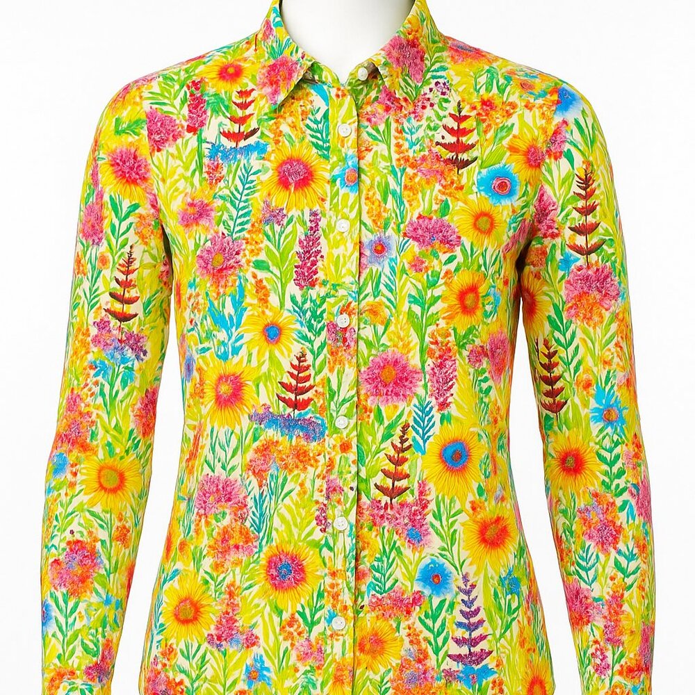 J.Crew Liberty Floral Cotton Shirt Size 8